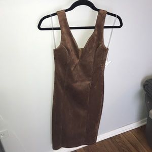 Brown suede dress